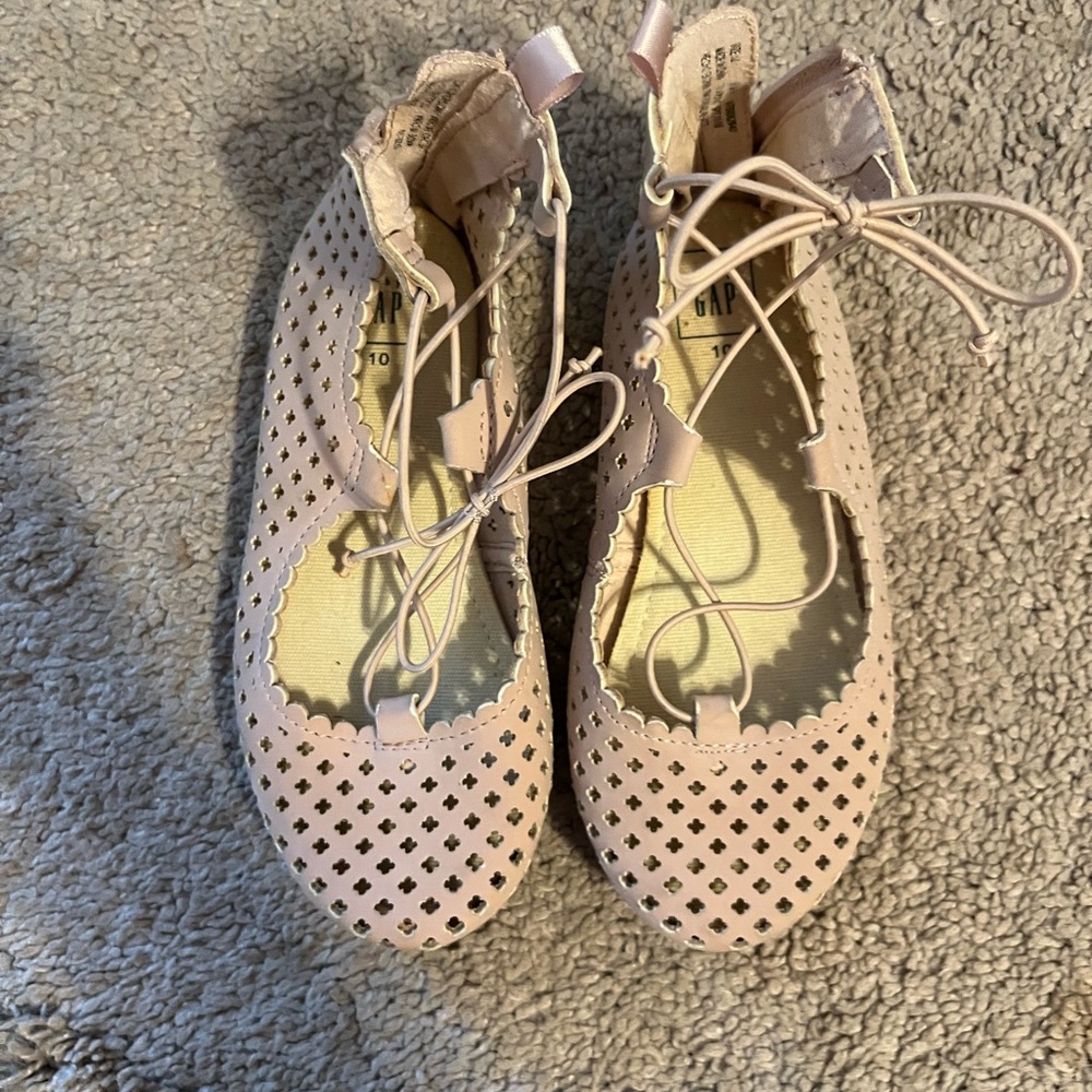 Gap Ballerina Shoes girls size 10 blush pink
